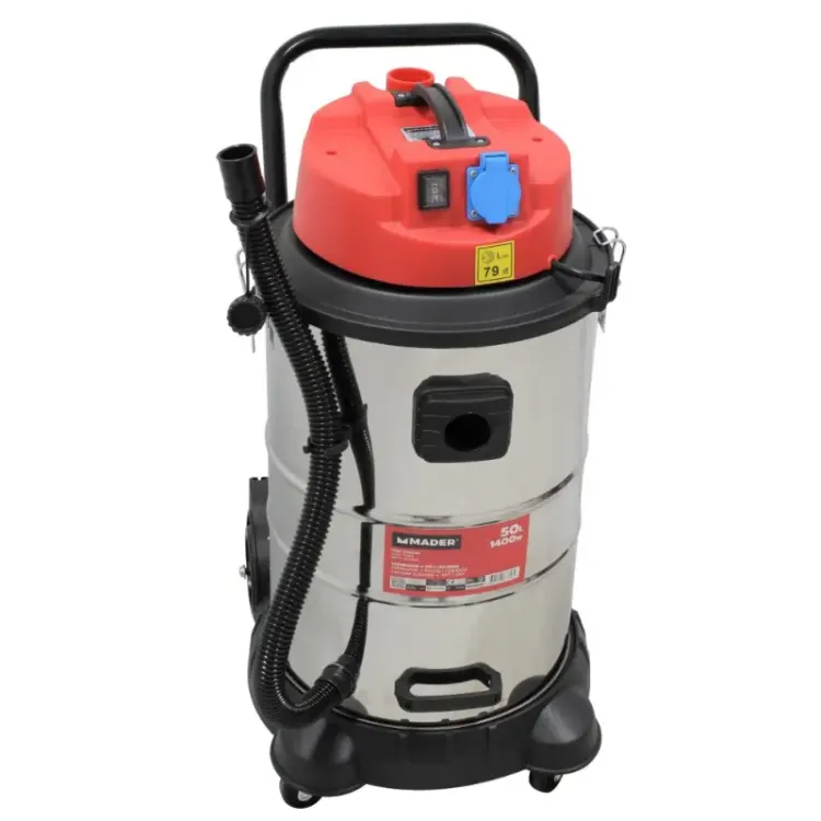 Aspirador INOX 1400W 50L MADER Aspirador INOX 1400W 50L MADER -chavevertical.com